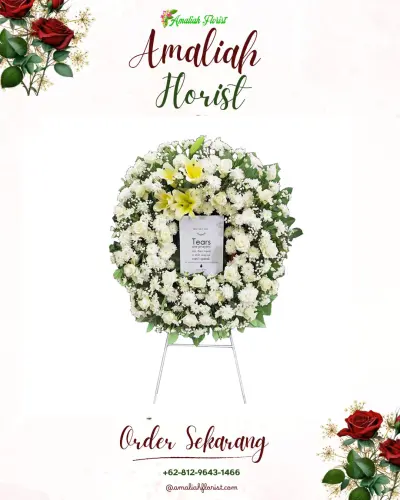 Krans Bunga Duka Cita di Bogor Selatan